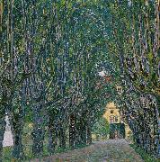 Gustav Klimt Avenue in the Park of Schloss Kammer Sweden oil painting artist